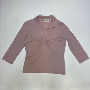 Neiman Marcus 100% Cashmere 3/4 Length Mauve Sweater